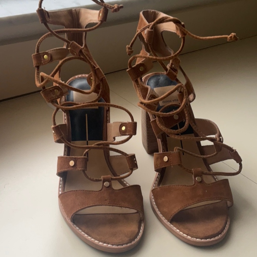 Dolce Vita 3.5” Stacked Gladiator SuedeSandals